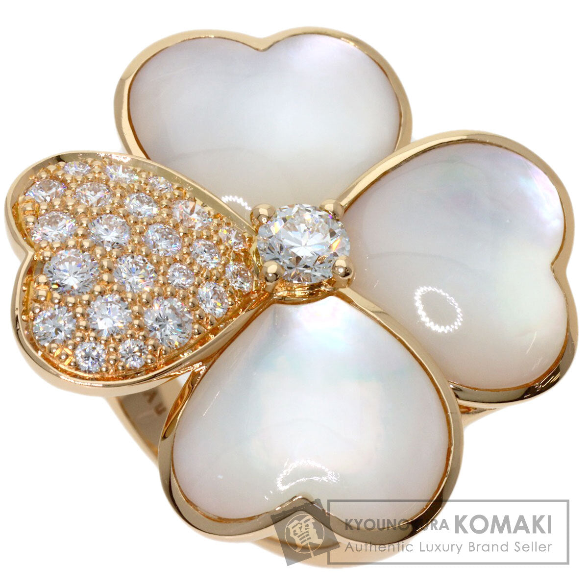 ヴァンクリーフ＆アーペル コスモス ミディアム ダイヤモンド シェル #50 リング・指輪 中古 商品画像1