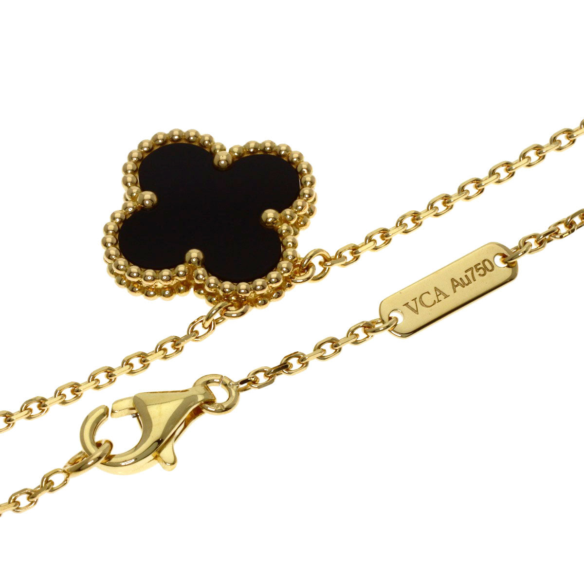 ヴァンクリーフ＆アーペル ヴィンテージ アルハンブラ オニキス ネックレス 中古 商品画像3