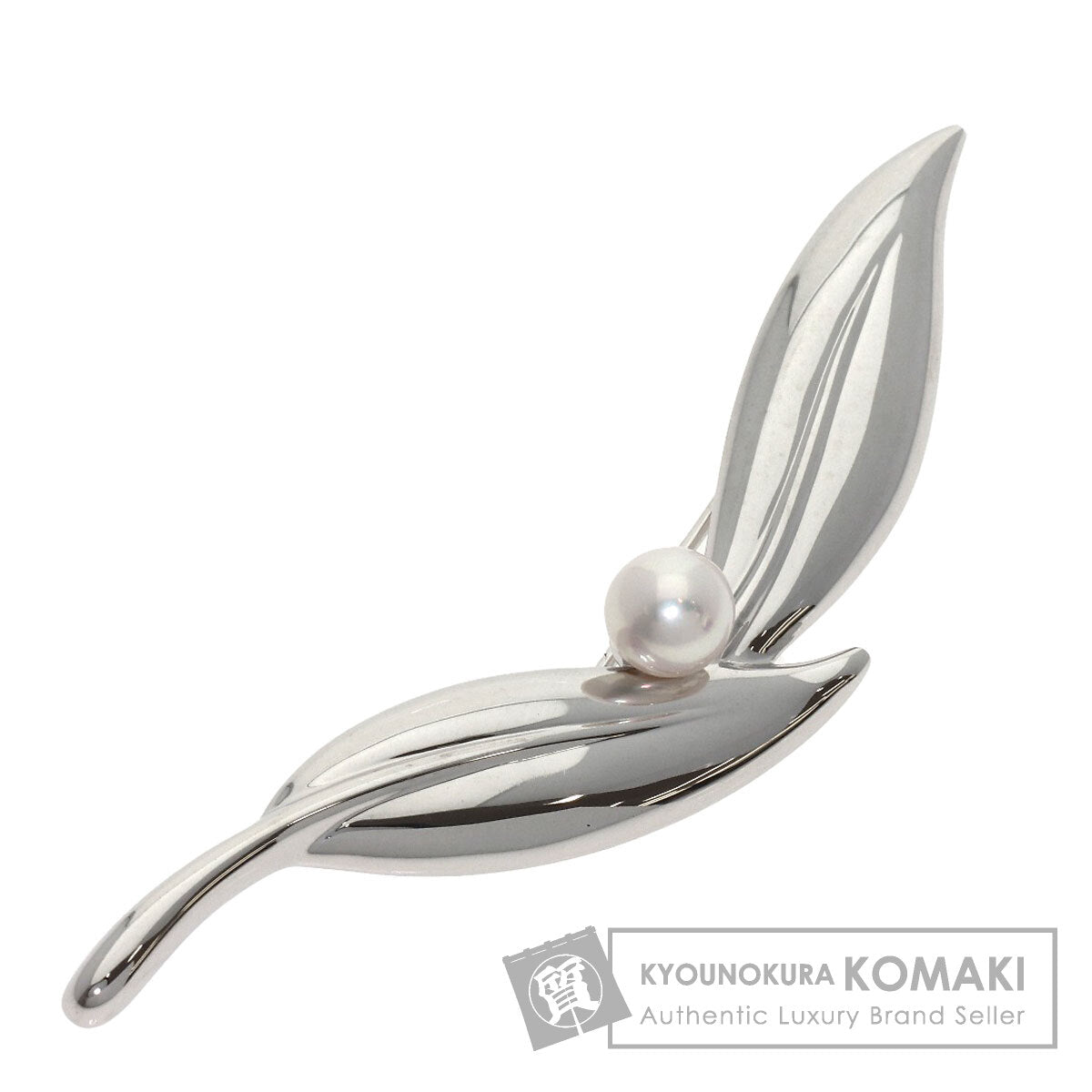 ミキモト リーフモチーフ パール 真珠 ブローチ 中古 商品画像1