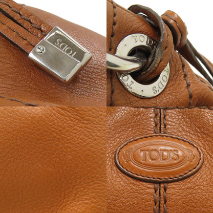 TODS トッズ ロゴ ショルダーバッグ レザー レディース 中古