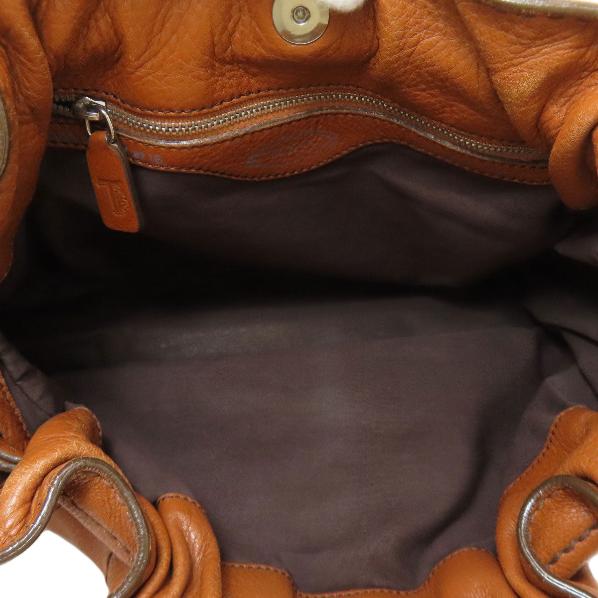 TODS トッズ ロゴ ショルダーバッグ レザー レディース 中古