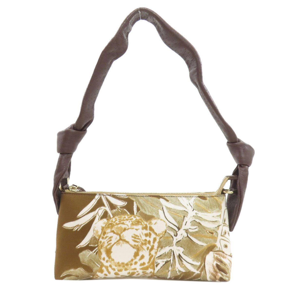 Salvatore Ferragamo サルヴァトーレフェラガモ ワンショルダー アニマルモチーフ ハンドバッグ ナイロン レディース 中古
