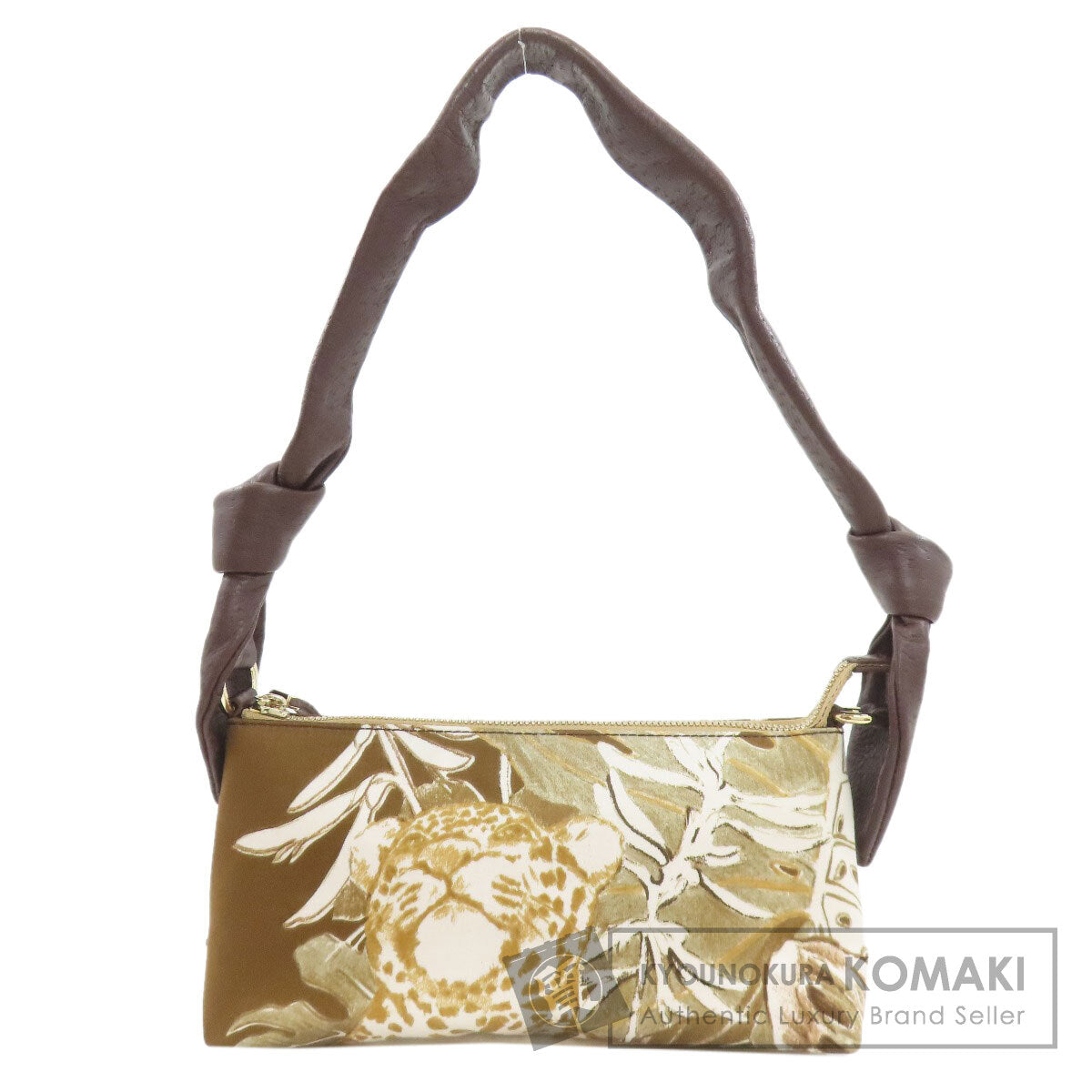 Salvatore Ferragamo サルヴァトーレフェラガモ ワンショルダー アニマルモチーフ ハンドバッグ ナイロン レディース 中古
