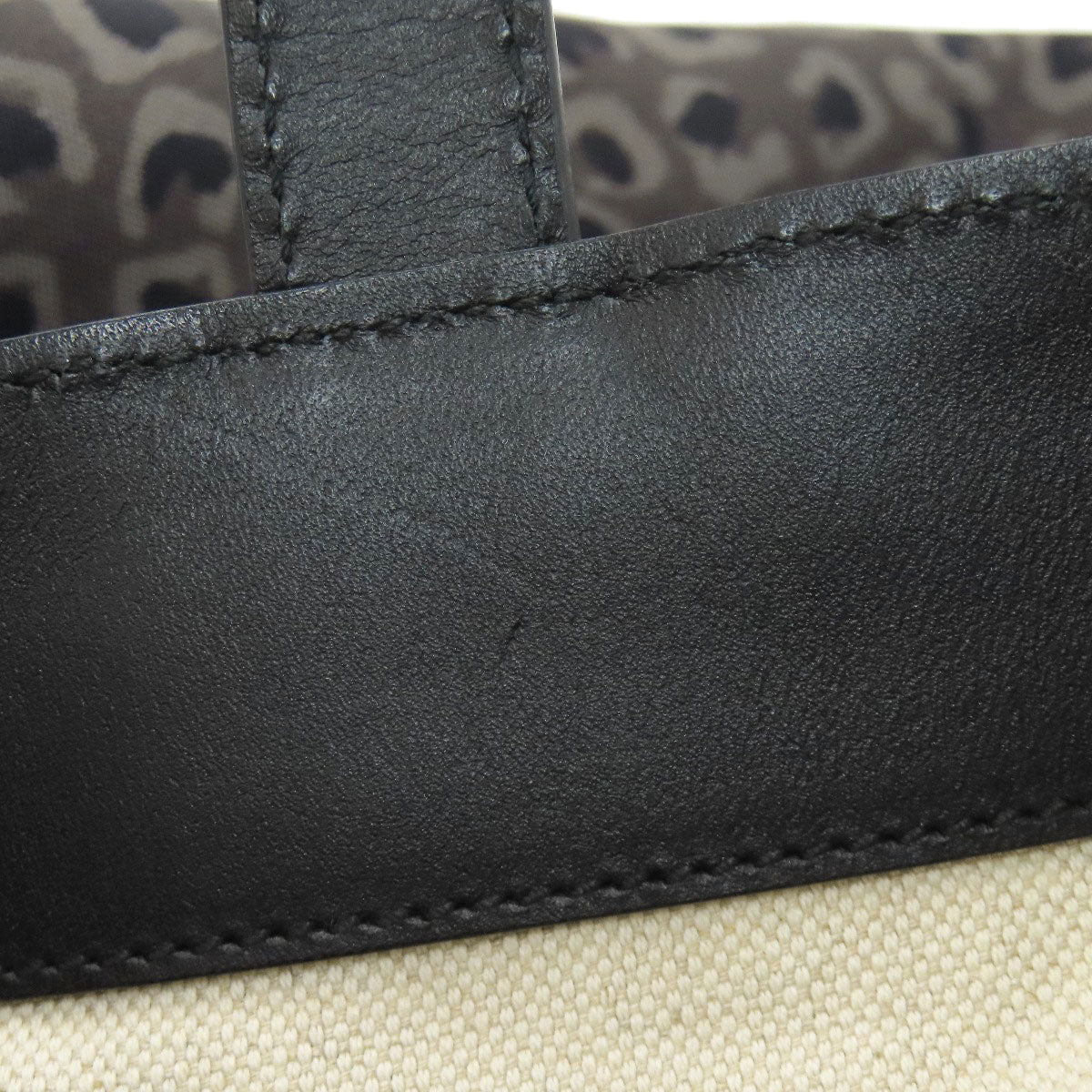 GUCCI グッチ 341739 レオパード柄 トートバッグ キャンバス レディース 中古