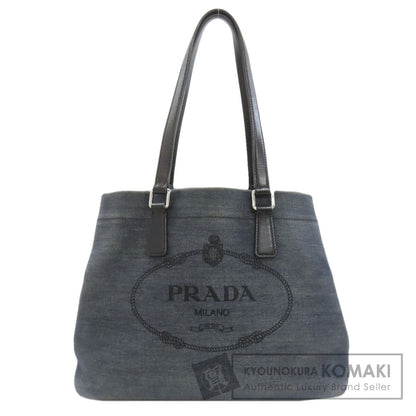 PRADA プラダ ロゴ トートバッグ デニム レディース 中古