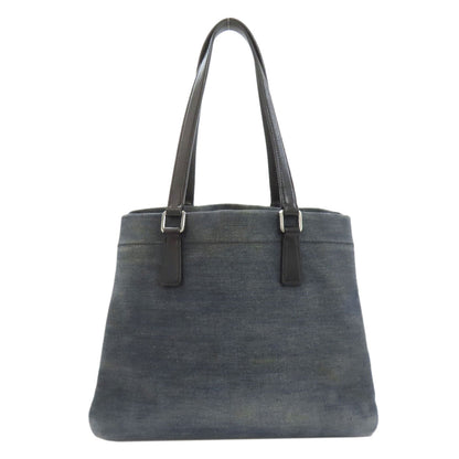 PRADA プラダ ロゴ トートバッグ デニム レディース 中古
