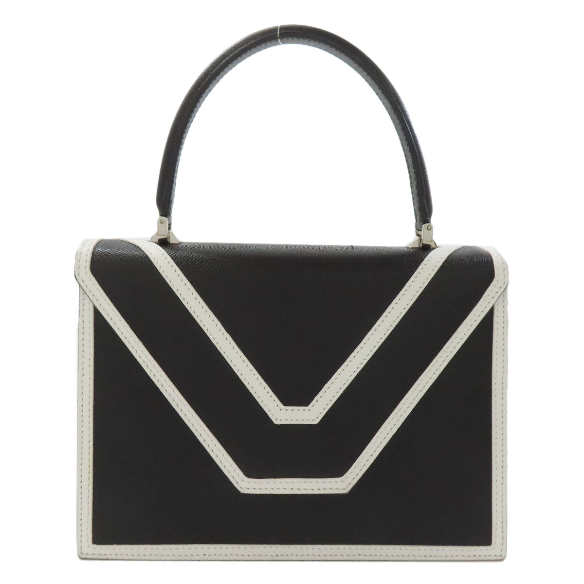 MORABITO モラビト Vライン ハンドバッグ レザー レディース 中古