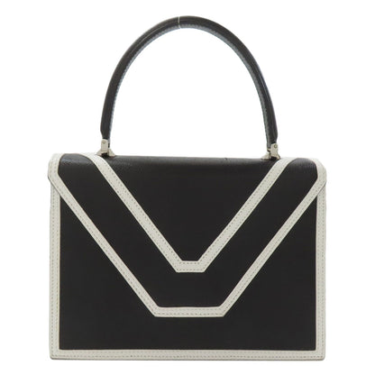 MORABITO モラビト Vライン ハンドバッグ レザー レディース 中古