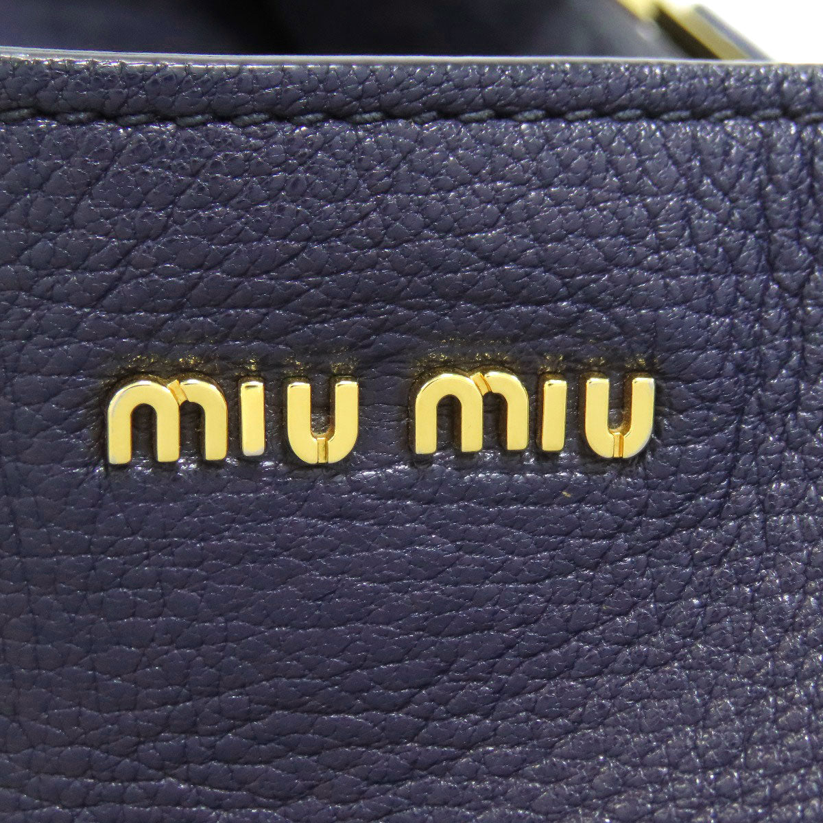 MIUMIU ミュウミュウ ロゴ トートバッグ レザー レディース 中古