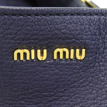 MIUMIU ミュウミュウ ロゴ トートバッグ レザー レディース 中古