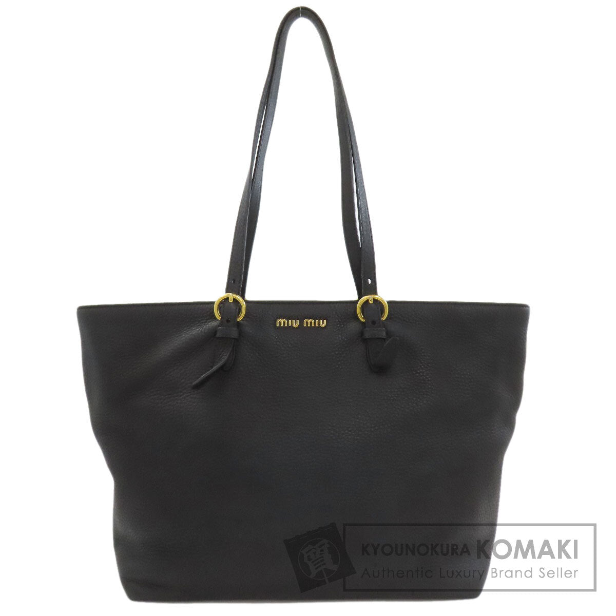 MIUMIU ミュウミュウ ロゴ トートバッグ レザー レディース 中古