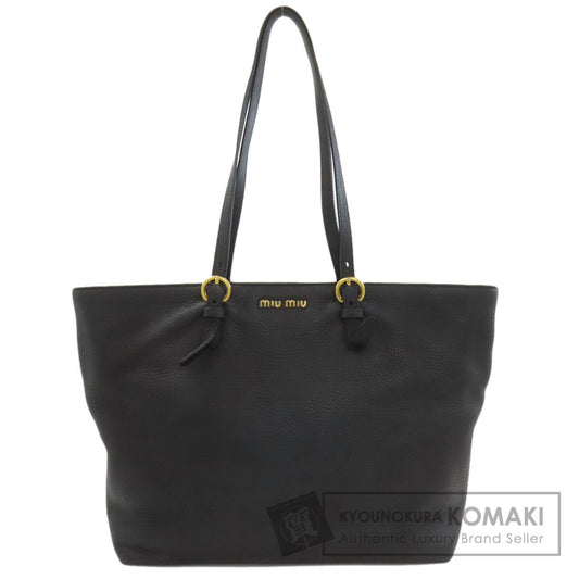 MIUMIU ミュウミュウ ロゴ トートバッグ レザー レディース 中古