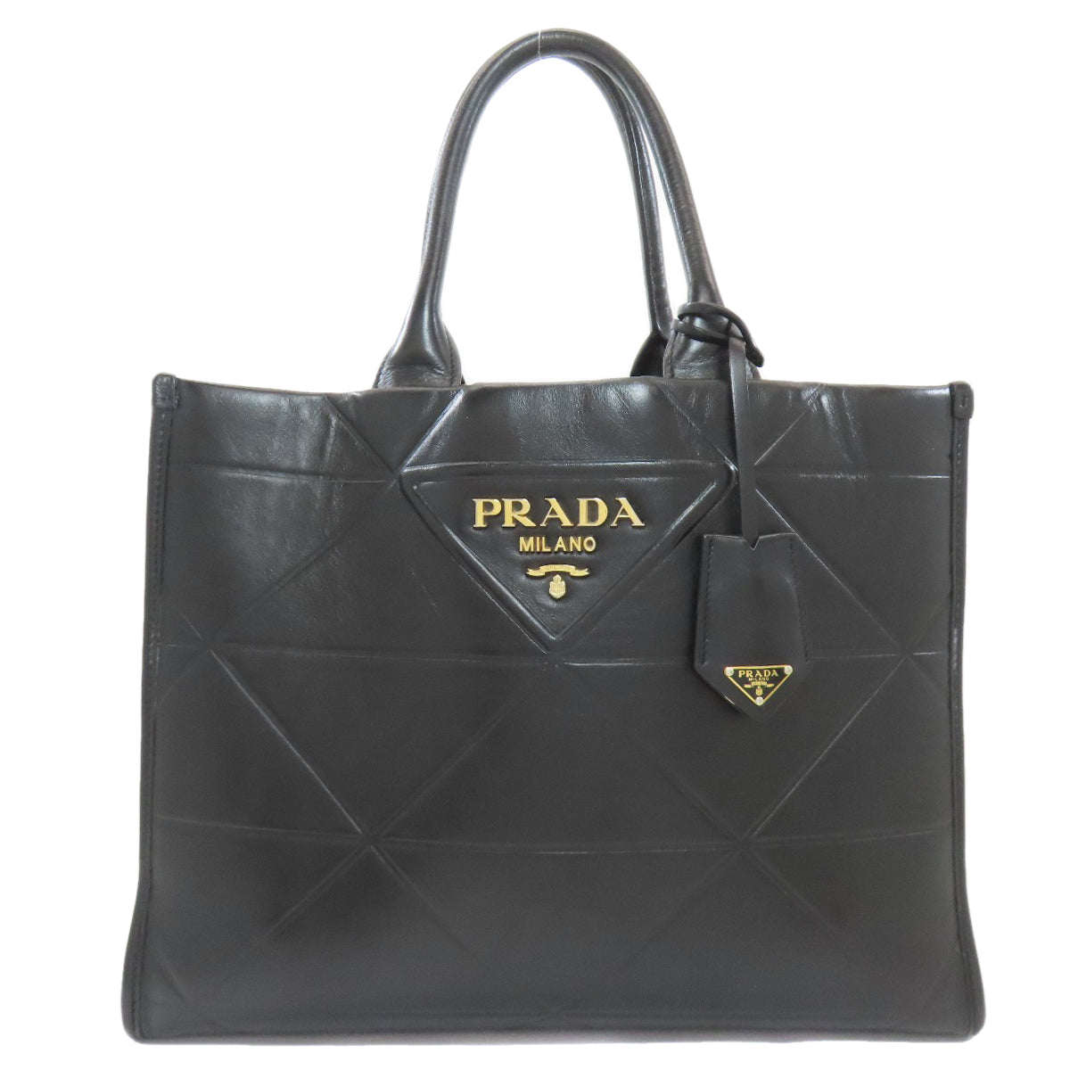 プラダ シンボル トップステッチ ハンドバッグ 中古 商品画像2