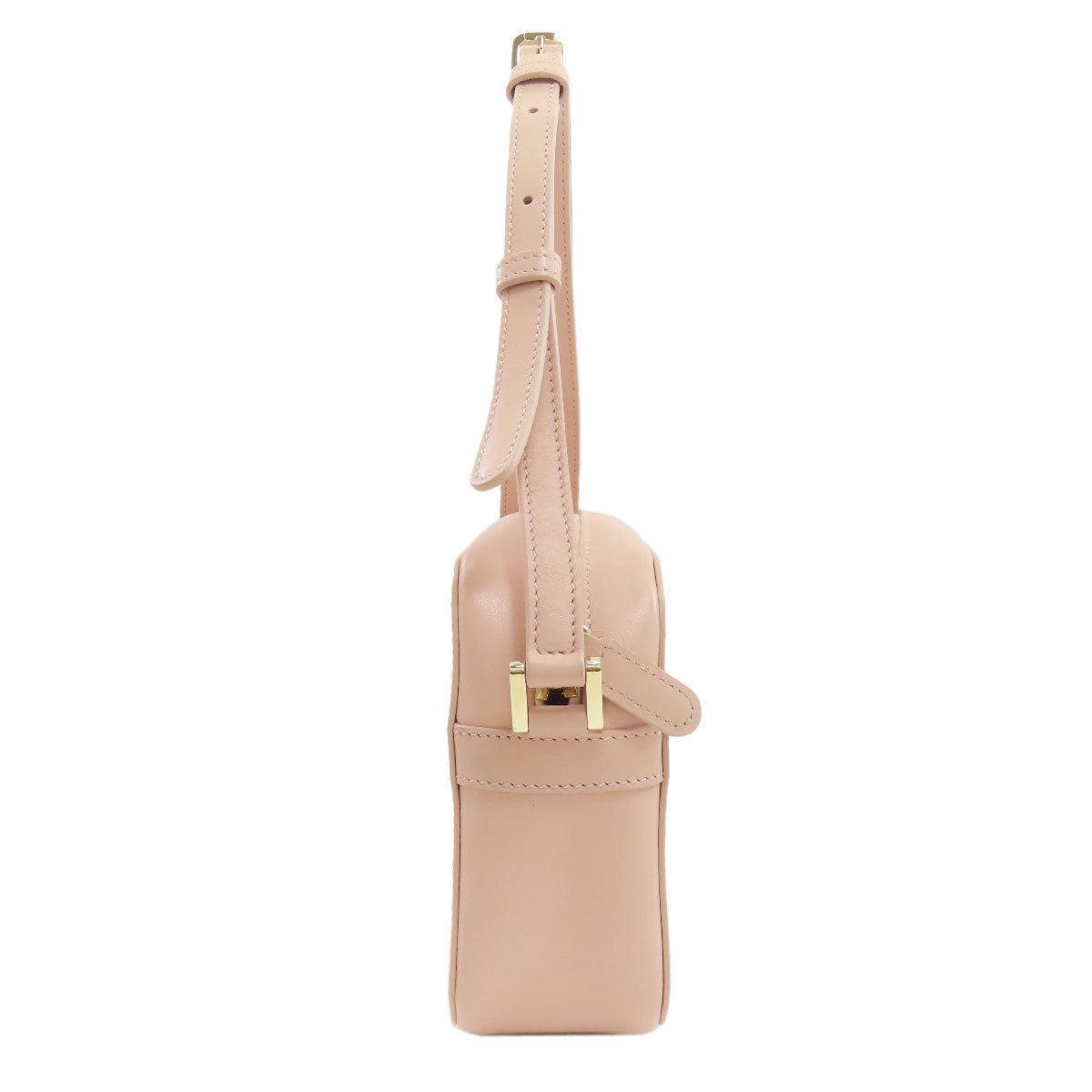 VERSACE ヴェルサーチ ロゴ ショルダーバッグ レザー レディース 中古