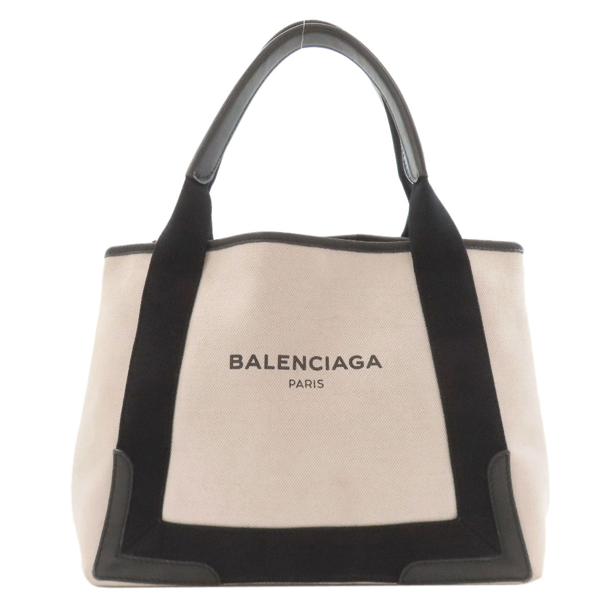 BALENCIAGA バレンシアガ 339933 ネイビーカバス ハンドバッグ キャンバス レディース 中古