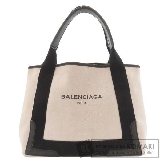 BALENCIAGA バレンシアガ 339933 ネイビーカバス ハンドバッグ キャンバス レディース 中古