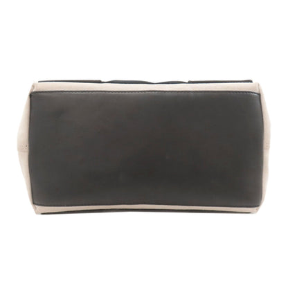 BALENCIAGA バレンシアガ 339933 ネイビーカバス ハンドバッグ キャンバス レディース 中古