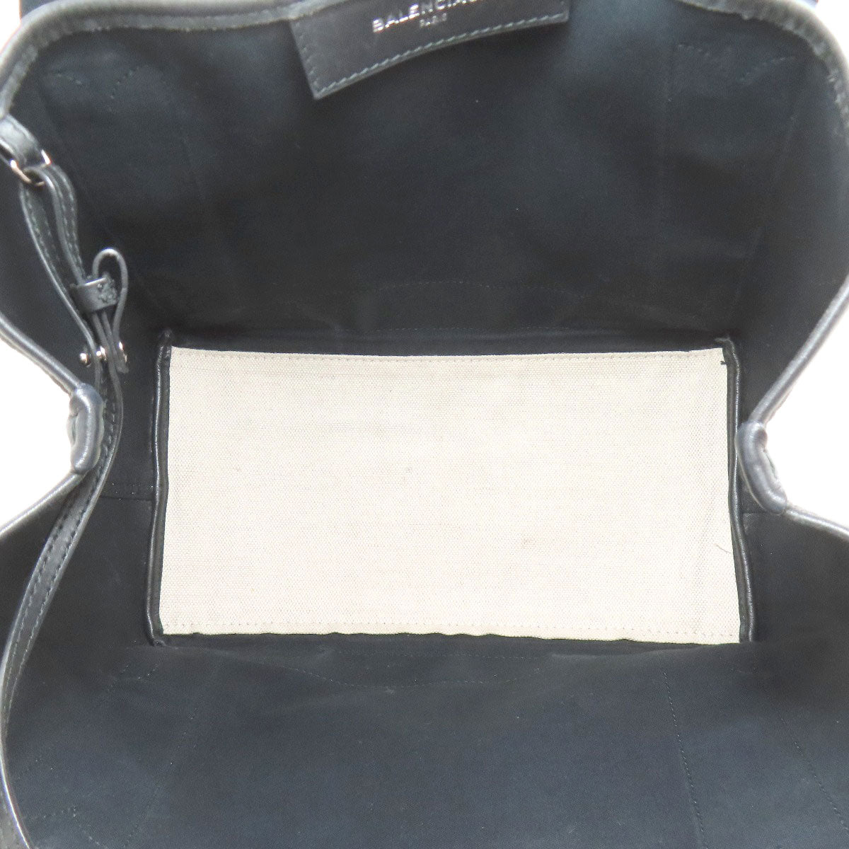 BALENCIAGA バレンシアガ 339933 ネイビーカバス ハンドバッグ キャンバス レディース 中古
