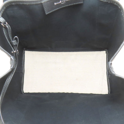 BALENCIAGA バレンシアガ 339933 ネイビーカバス ハンドバッグ キャンバス レディース 中古