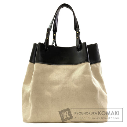 BOTTEGA VENETA ボッテガヴェネタ ロゴ トートバッグ キャンバス レディース 中古