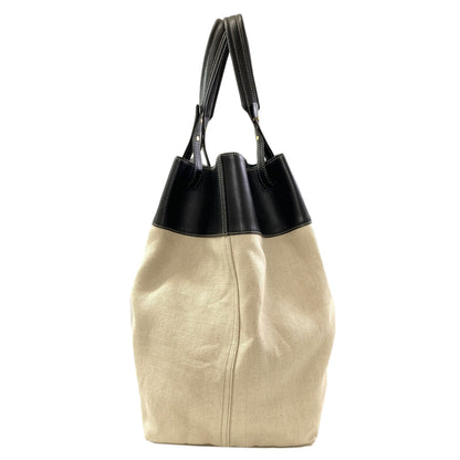 BOTTEGA VENETA ボッテガヴェネタ ロゴ トートバッグ キャンバス レディース 中古