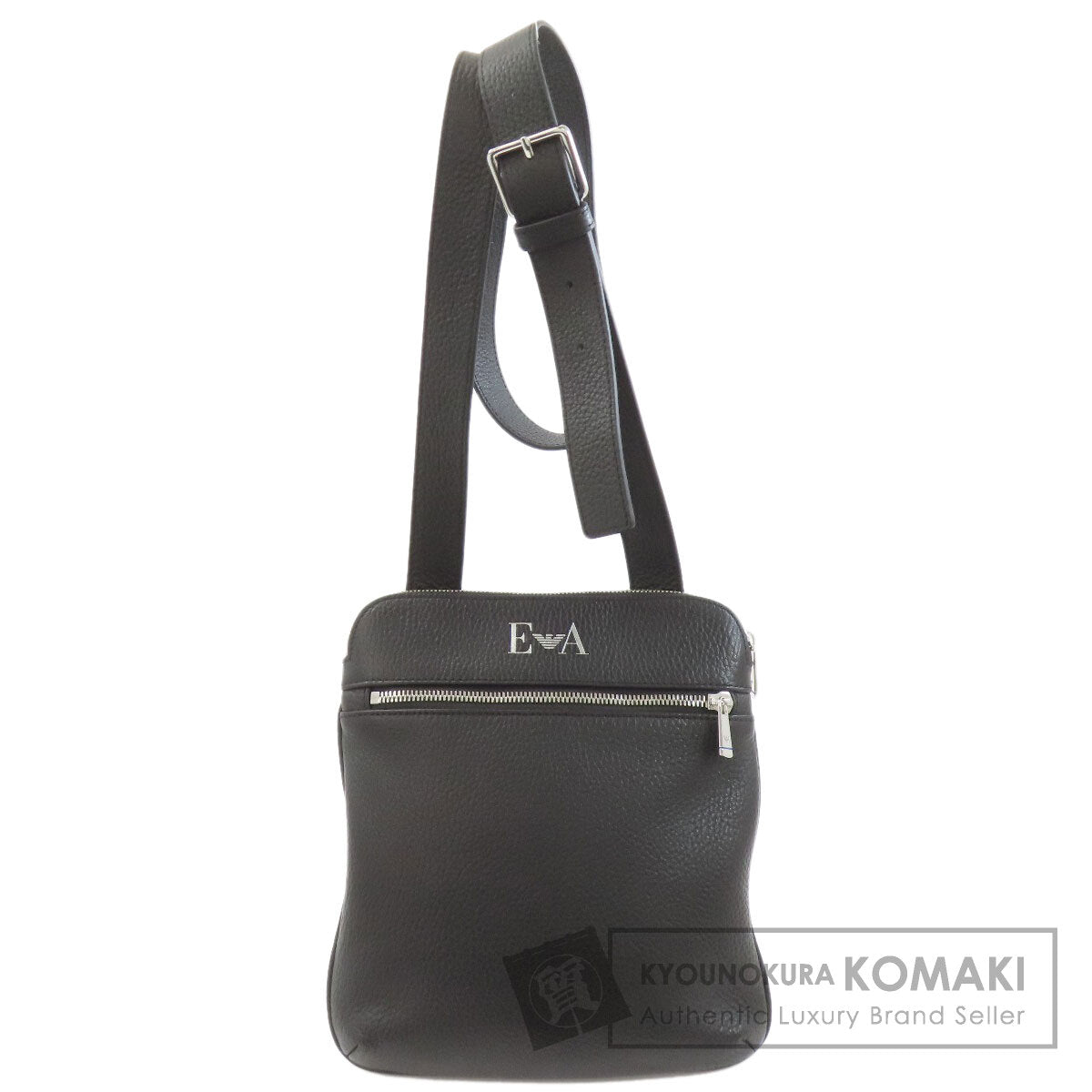 Emporio Armani エンポリオ・アルマーニ ロゴ ショルダーバッグ レザー メンズ 中古
