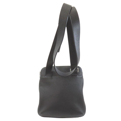 Emporio Armani エンポリオ・アルマーニ ロゴ ショルダーバッグ レザー メンズ 中古