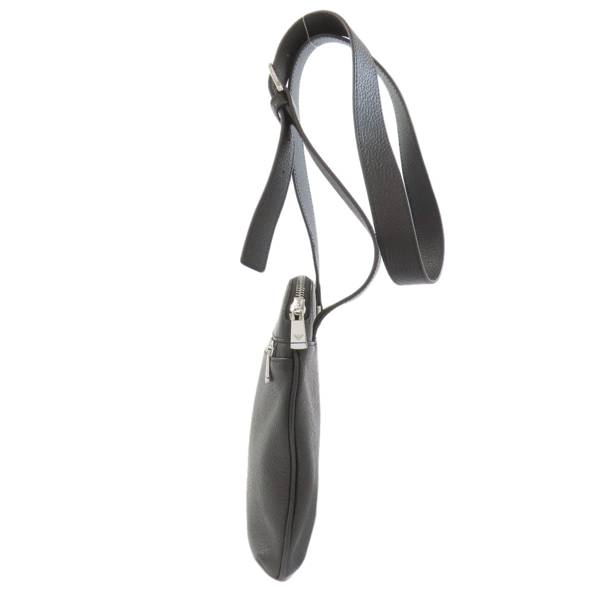Emporio Armani エンポリオ・アルマーニ ロゴ ショルダーバッグ レザー メンズ 中古