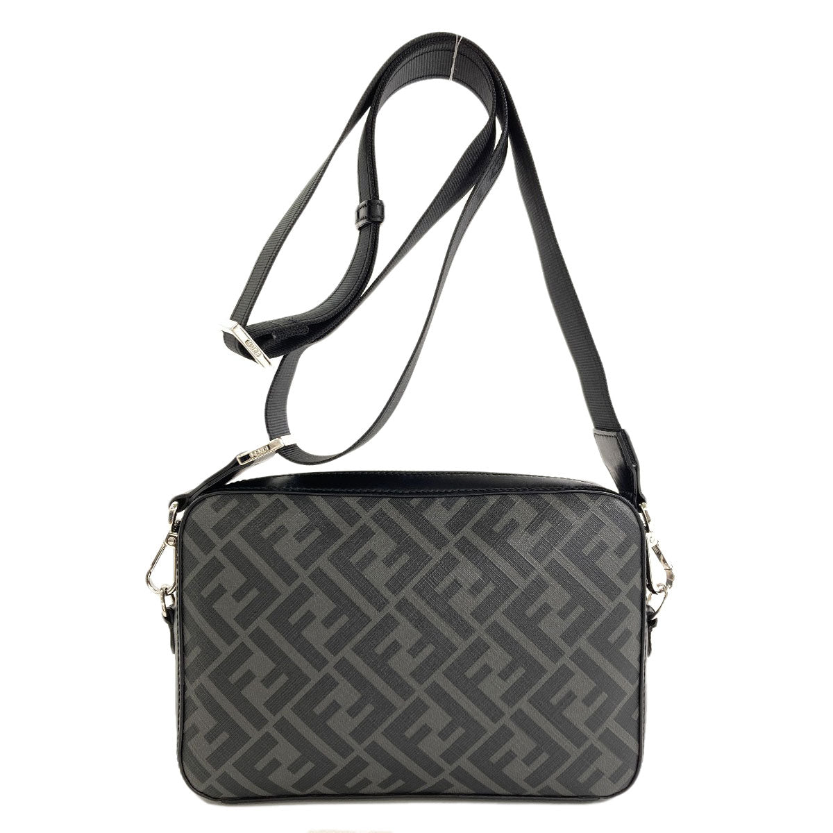 FENDI フェンディ ダイアゴナル カメラケース ショルダーバッグ レザー レディース 中古
