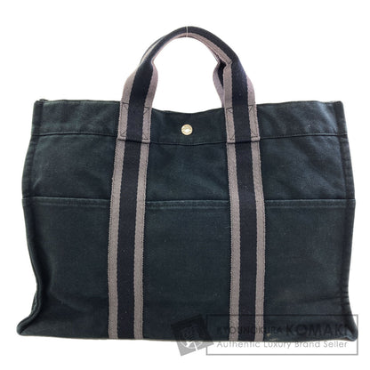HERMES エルメス サックフールトゥMM シルバー金具 ハンドバッグ キャンバス レディース 中古