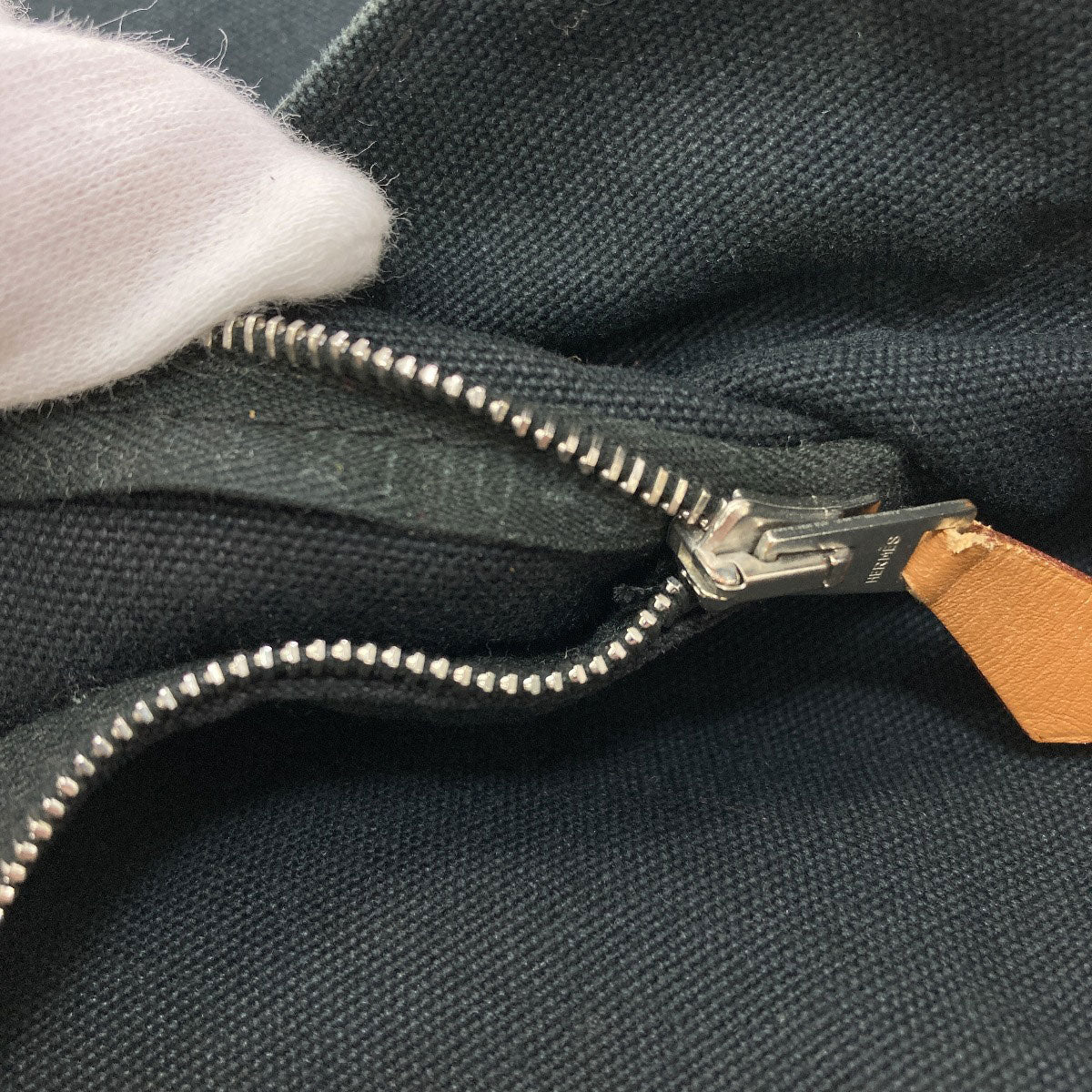 HERMES エルメス サックフールトゥMM シルバー金具 ハンドバッグ キャンバス レディース 中古