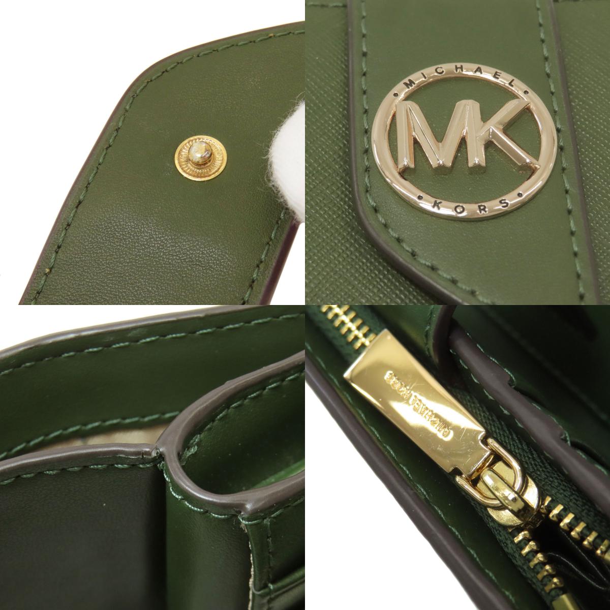 Michael Kors マイケルコース ロゴ 二つ折り財布（小銭入れあり） レザー レディース 中古