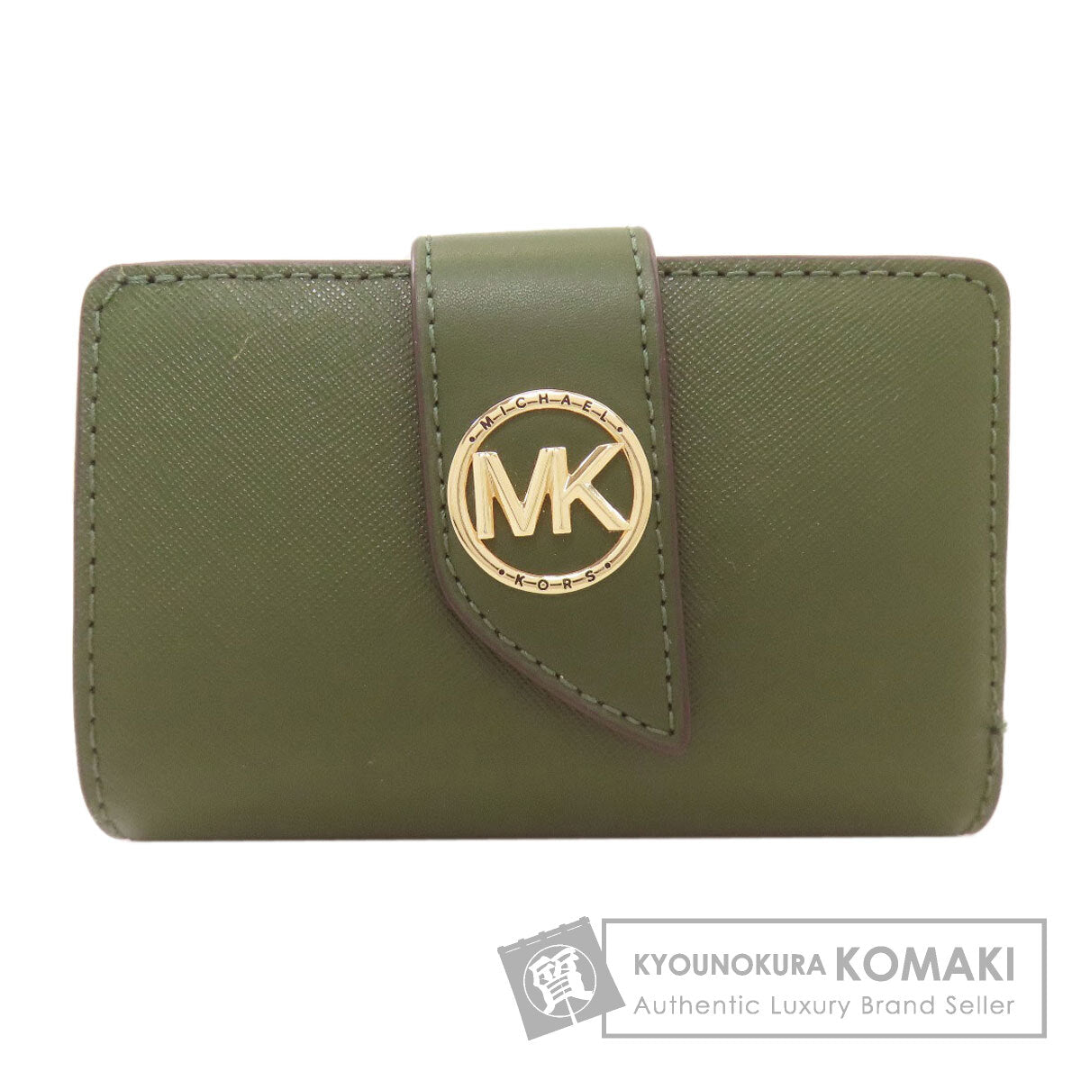 Michael Kors マイケルコース ロゴ 二つ折り財布（小銭入れあり） レザー レディース 中古