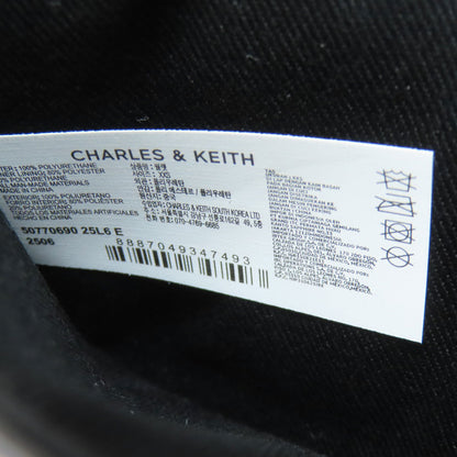 CHARLES＆KEITH チャールズ＆キース 編み込み カードケース レザー レディース 中古