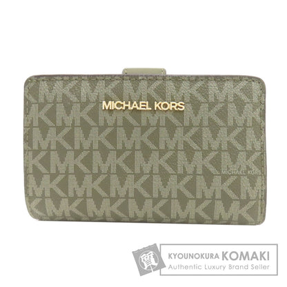 Michael Kors マイケルコース MKシグネチャー 二つ折り財布（小銭入れあり） PVC レディース 中古