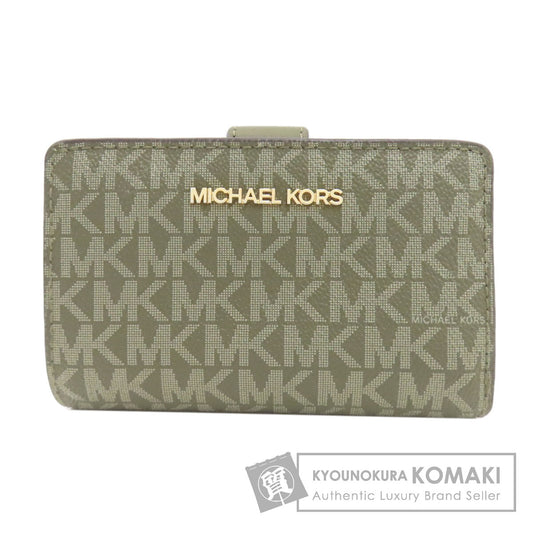 Michael Kors マイケルコース MKシグネチャー 二つ折り財布（小銭入れあり） PVC レディース 中古