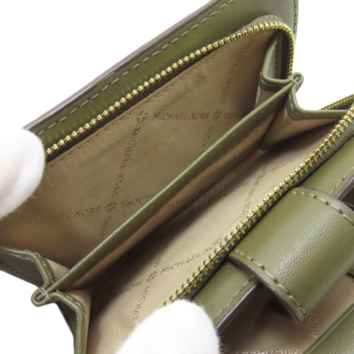 Michael Kors マイケルコース MKシグネチャー 二つ折り財布（小銭入れあり） PVC レディース 中古