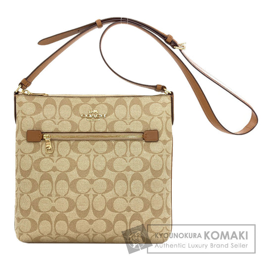 COACH コーチ C1554 シグネチャー ショルダーバッグ PVC レディース 中古