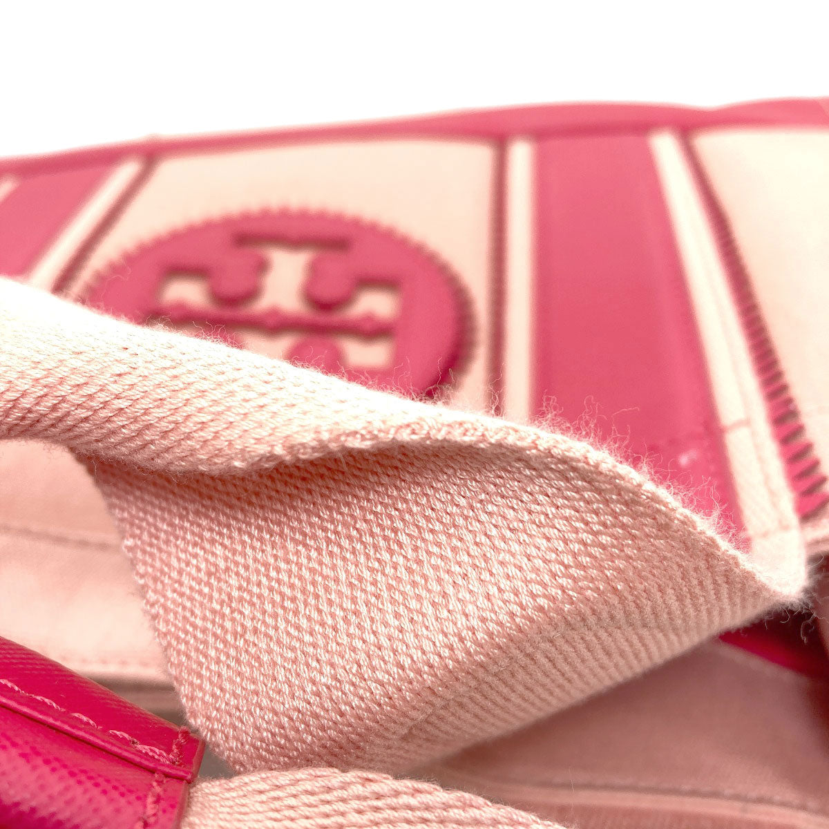 Tory Burch トリーバーチ ロゴ ハンドバッグ キャンバス レディース 中古