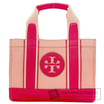 Tory Burch トリーバーチ ロゴ ハンドバッグ キャンバス レディース 中古