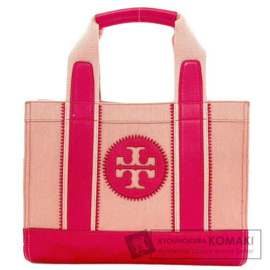 Tory Burch トリーバーチ ロゴ ハンドバッグ キャンバス レディース 中古