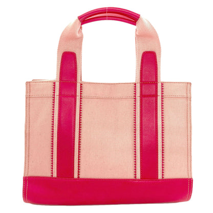 Tory Burch トリーバーチ ロゴ ハンドバッグ キャンバス レディース 中古