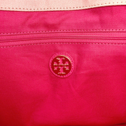 Tory Burch トリーバーチ ロゴ ハンドバッグ キャンバス レディース 中古