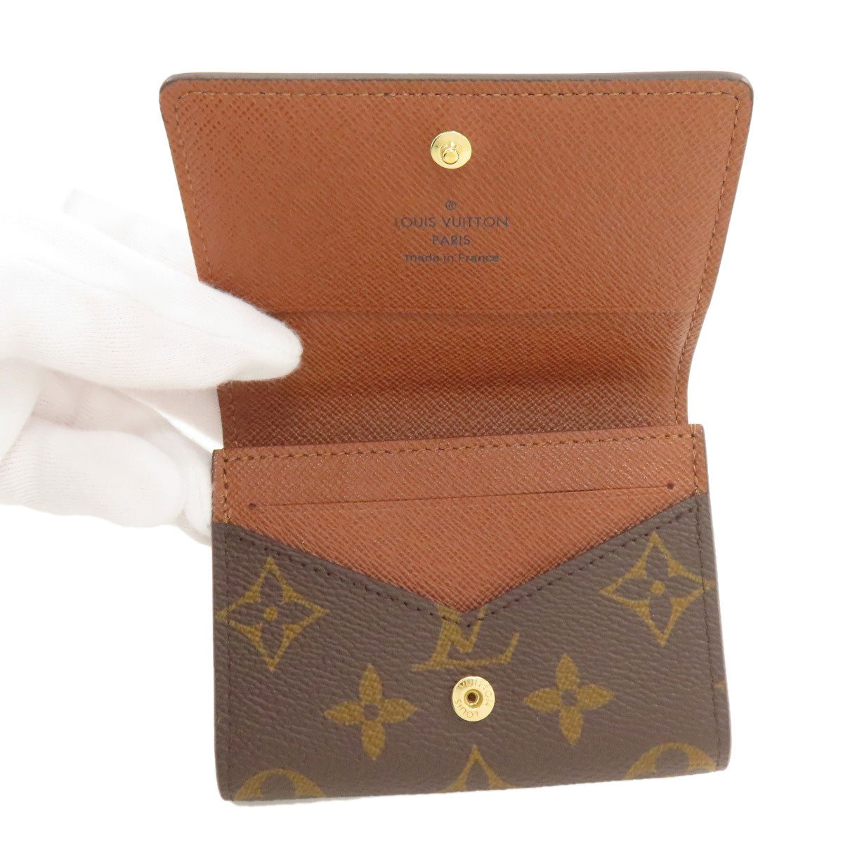 LOUIS VUITTON ルイヴィトン M63801 アンヴェロップ・カルト ドゥ ヴィジット カードケース モノグラムキャンバス レディース 中古