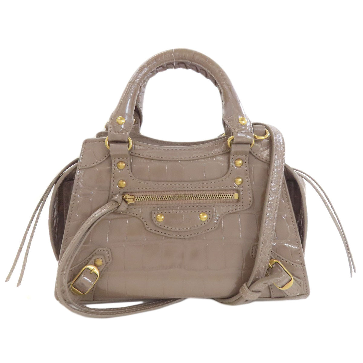 BALENCIAGA バレンシアガ 638524 ネオクラシック ミニ シティ 2WAY ハンドバッグ カーフ レディース 中古