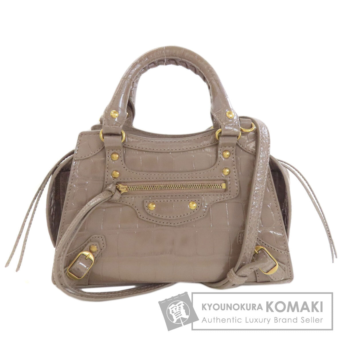 BALENCIAGA バレンシアガ 638524 ネオクラシック ミニ シティ 2WAY ハンドバッグ カーフ レディース 中古