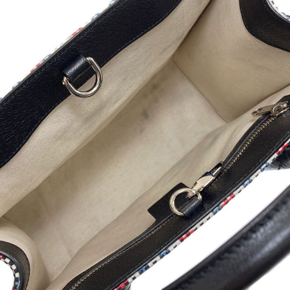GUCCI グッチ 659983 エンブロイダリー 2WAY ハンドバッグ キャンバス レディース 中古