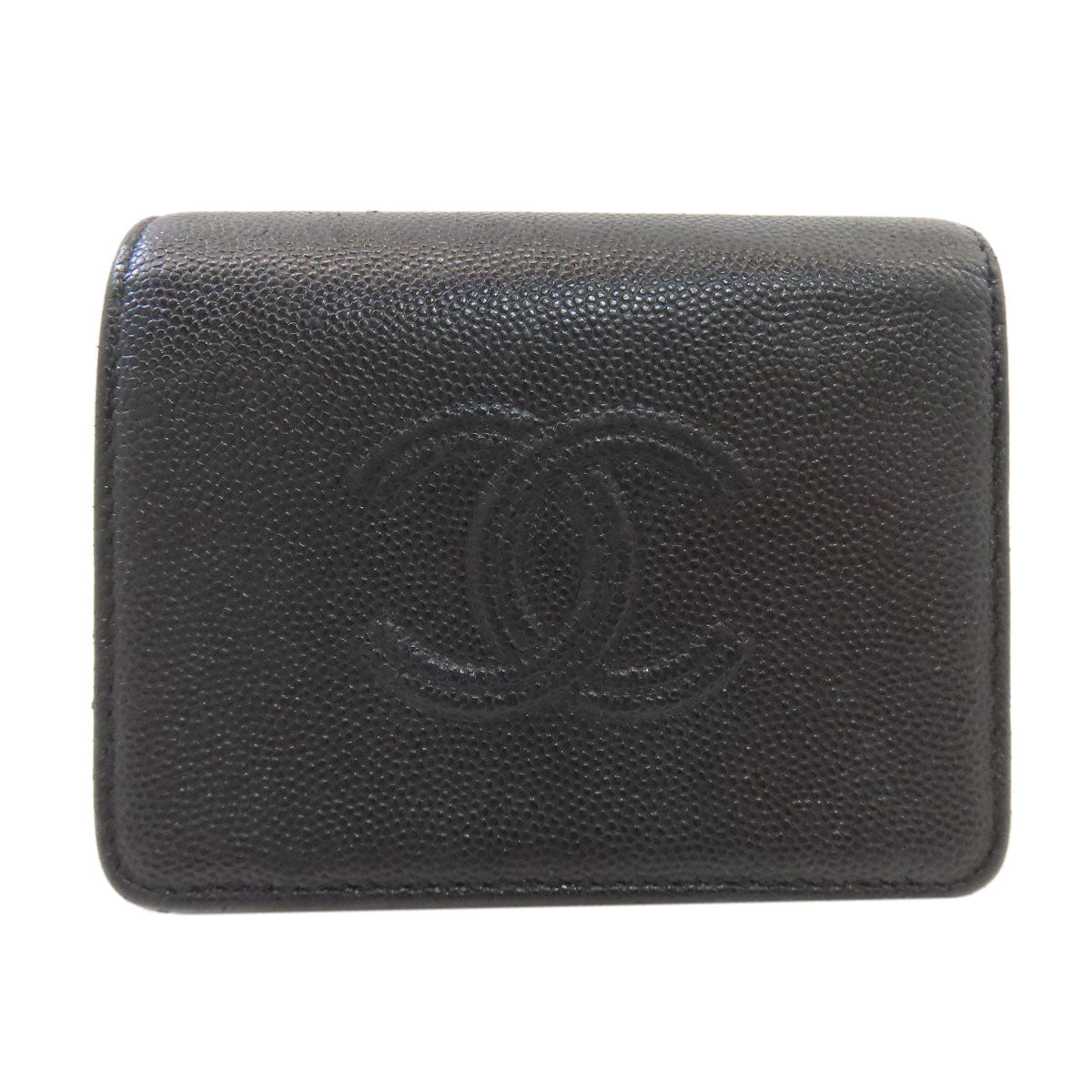 CHANEL シャネル マトラッセ 三つ折り財布 二つ折り財布（小銭入れあり） グレインド カーフスキン レディース 中古