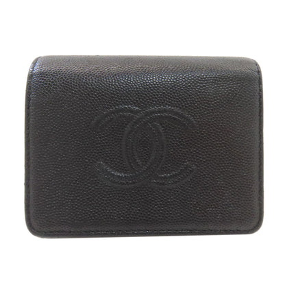 CHANEL シャネル マトラッセ 三つ折り財布 二つ折り財布（小銭入れあり） グレインド カーフスキン レディース 中古