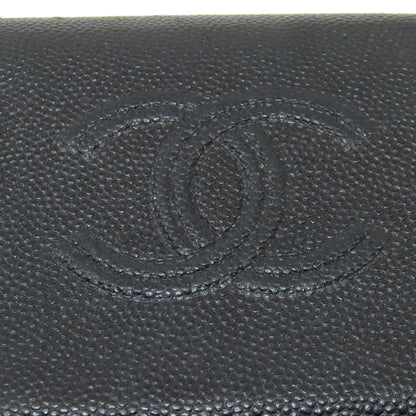 CHANEL シャネル マトラッセ 三つ折り財布 二つ折り財布（小銭入れあり） グレインド カーフスキン レディース 中古